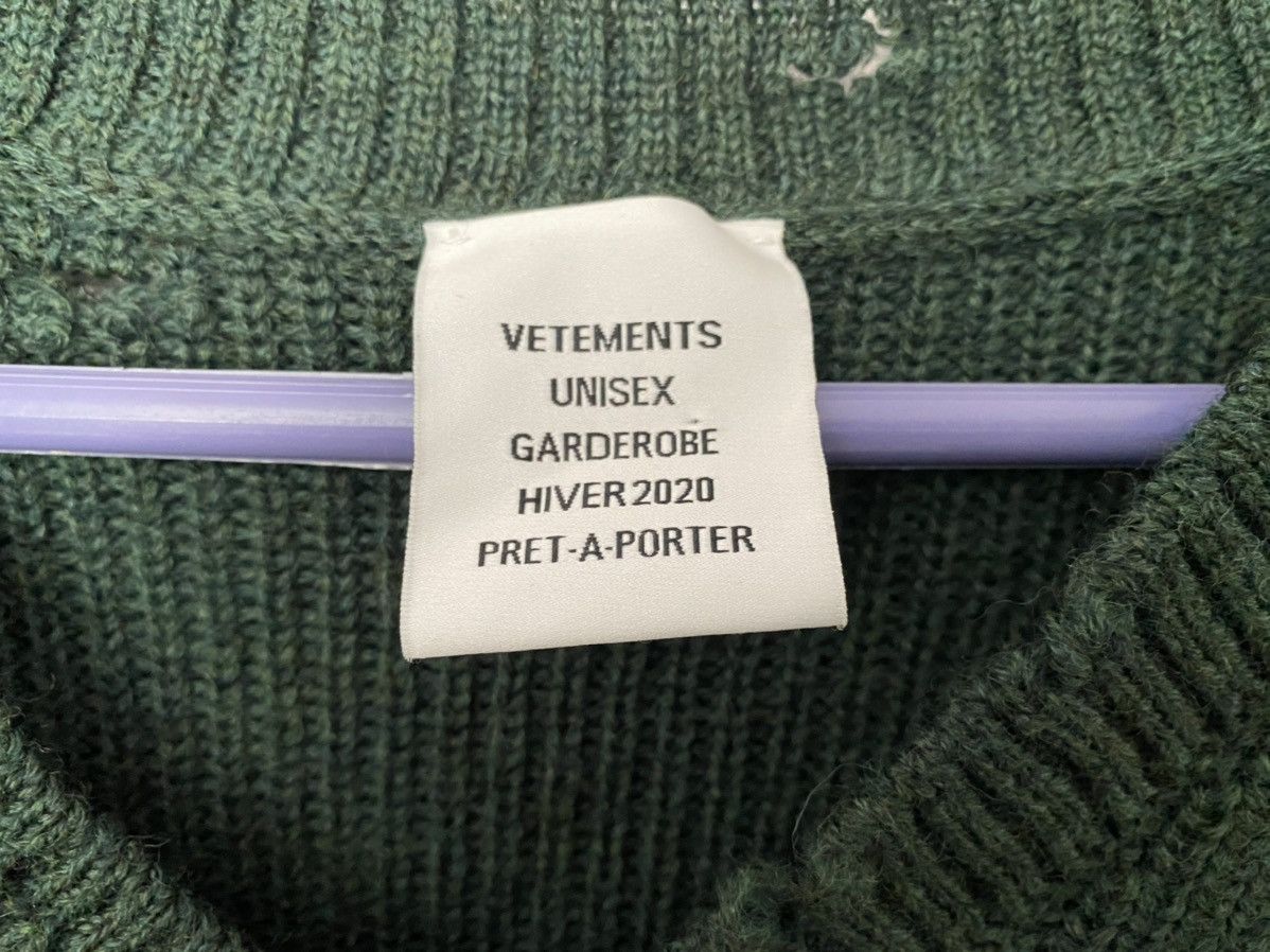 Vetements Vetements V-Neck Green Kurt Cobain sweater Size US S / EU 44-46 / 1 - 5 Thumbnail