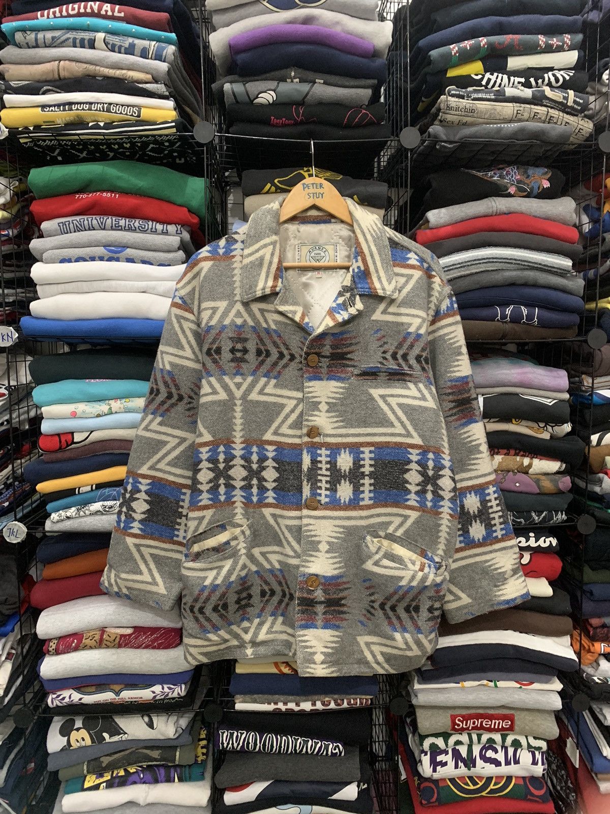 Vintage VINTAGE AVANEZ PARIS SPORTWEAR NAVAJO JACKET Size US M / EU 48-50 / 2 - 2 Thumbnail