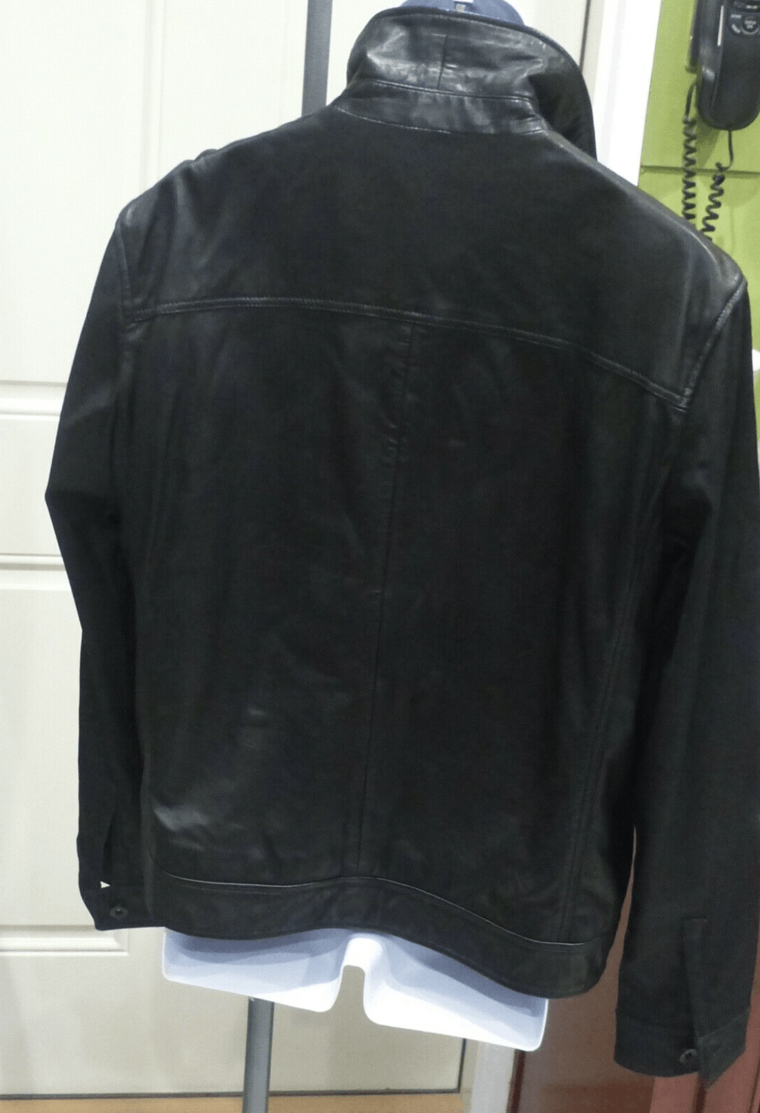 John Varvatos Lambskin Trucker Jacket w/Knit Sleeves Size US L / EU 52-54 / 3 - 3 Thumbnail