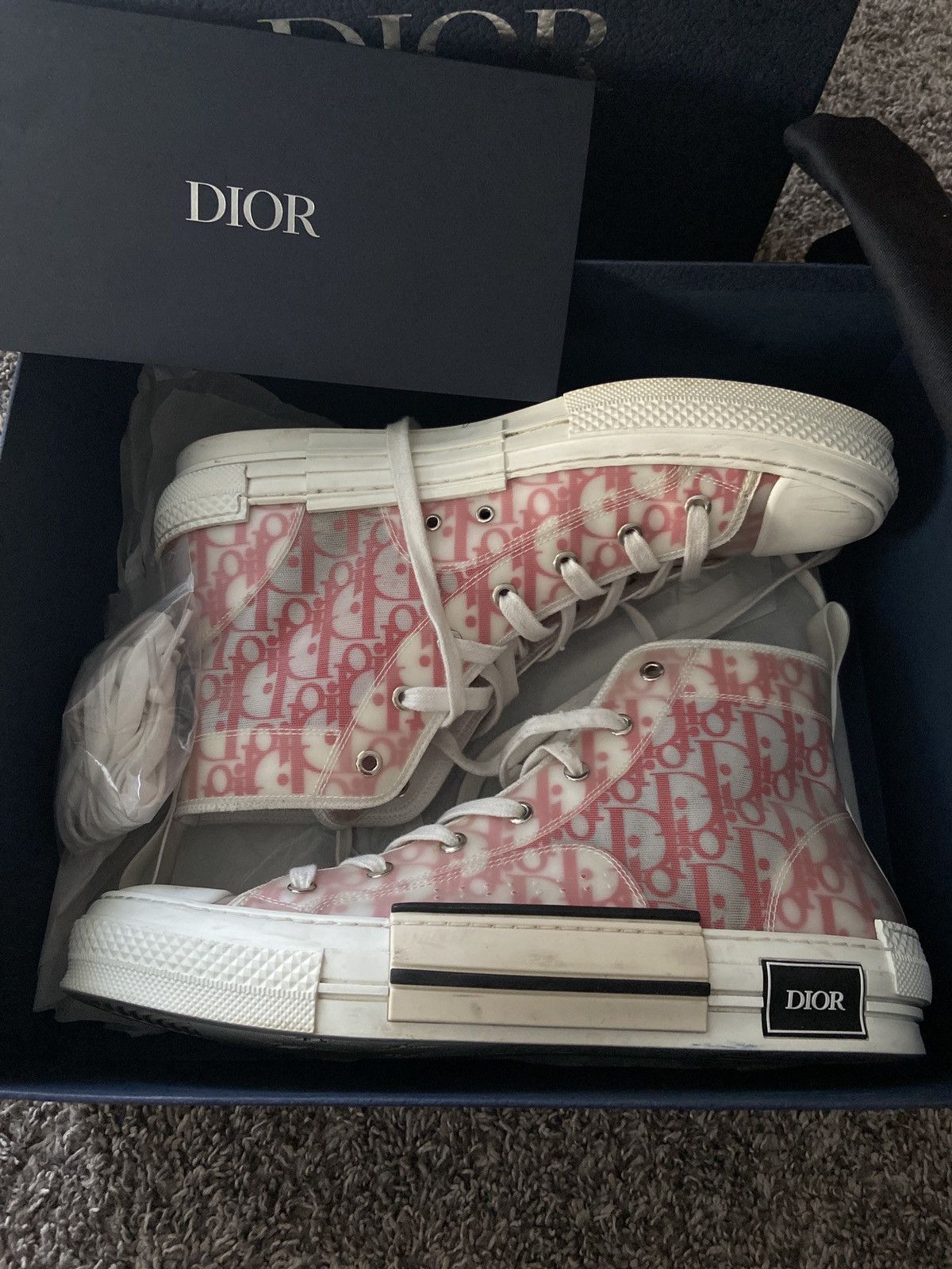 Dior Converse High Top Oblique Transparent