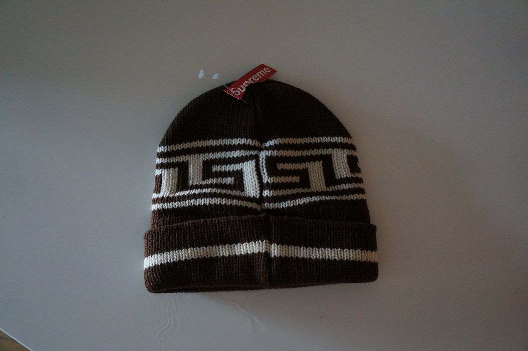 Supreme Meandros ragg wool beanie brown | Grailed