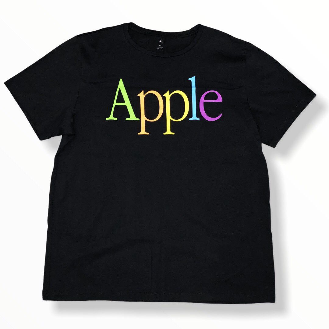 アップル ブラック Tシャツ 企業 ① XL 希少 Apple 黒 企業ロゴ