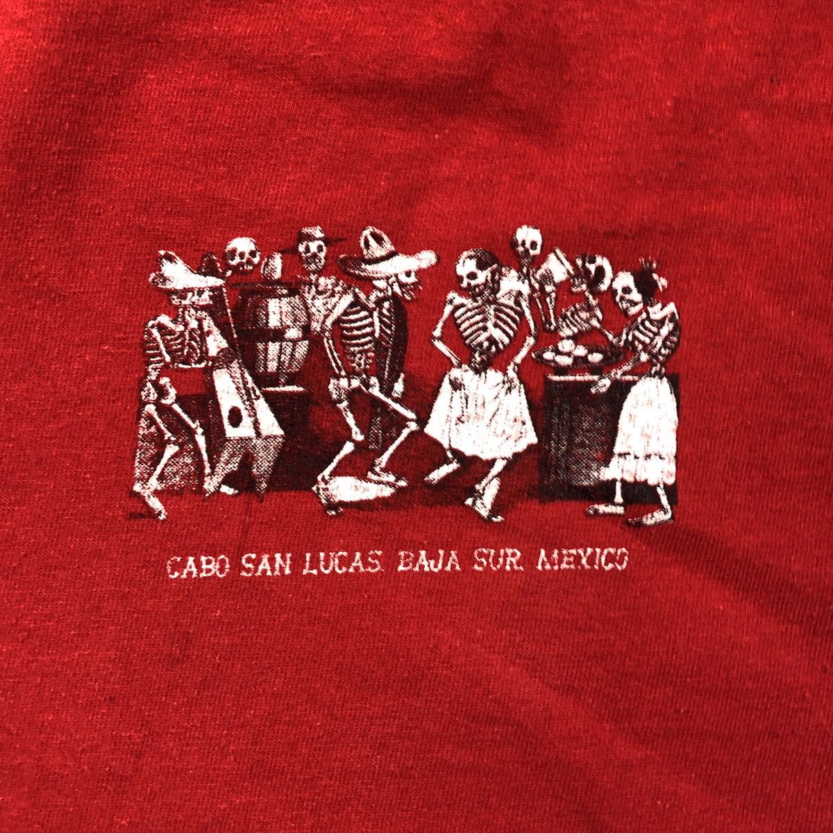 Vintage Cabo San Lucas Mexico Dancing Skeletons Souvenir Shirt Size US M / EU 48-50 / 2 - 5 Preview