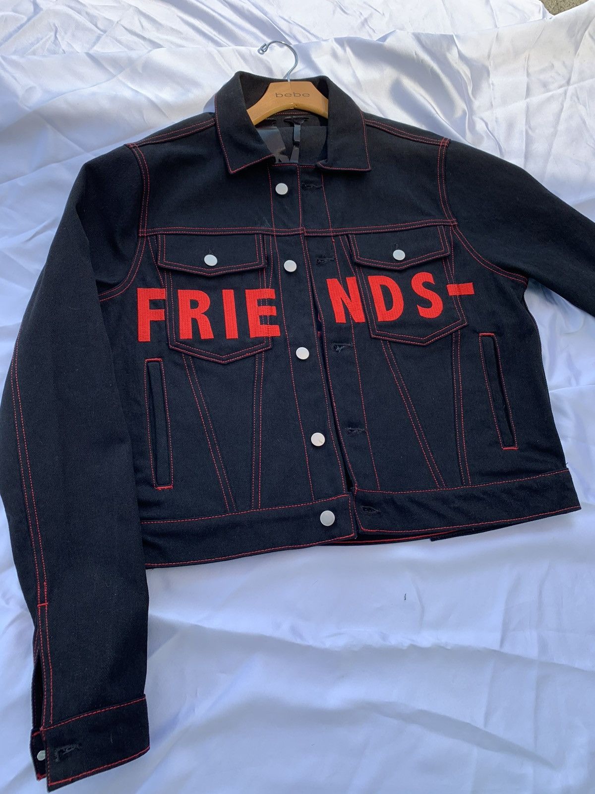 Vlone Vlone Black & “ Red “ Jean Jacket‼️ Grailed