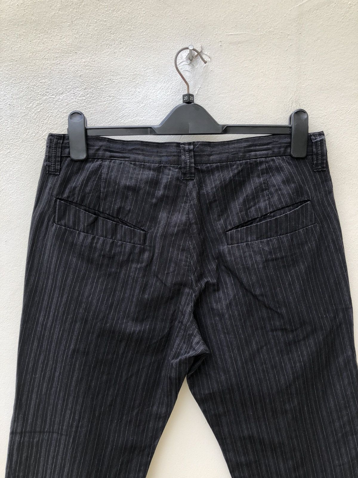 Japanese Brand UNQUARTO Made in Japan Linen Blend Draw String Striped Size US 33 - 6 Thumbnail