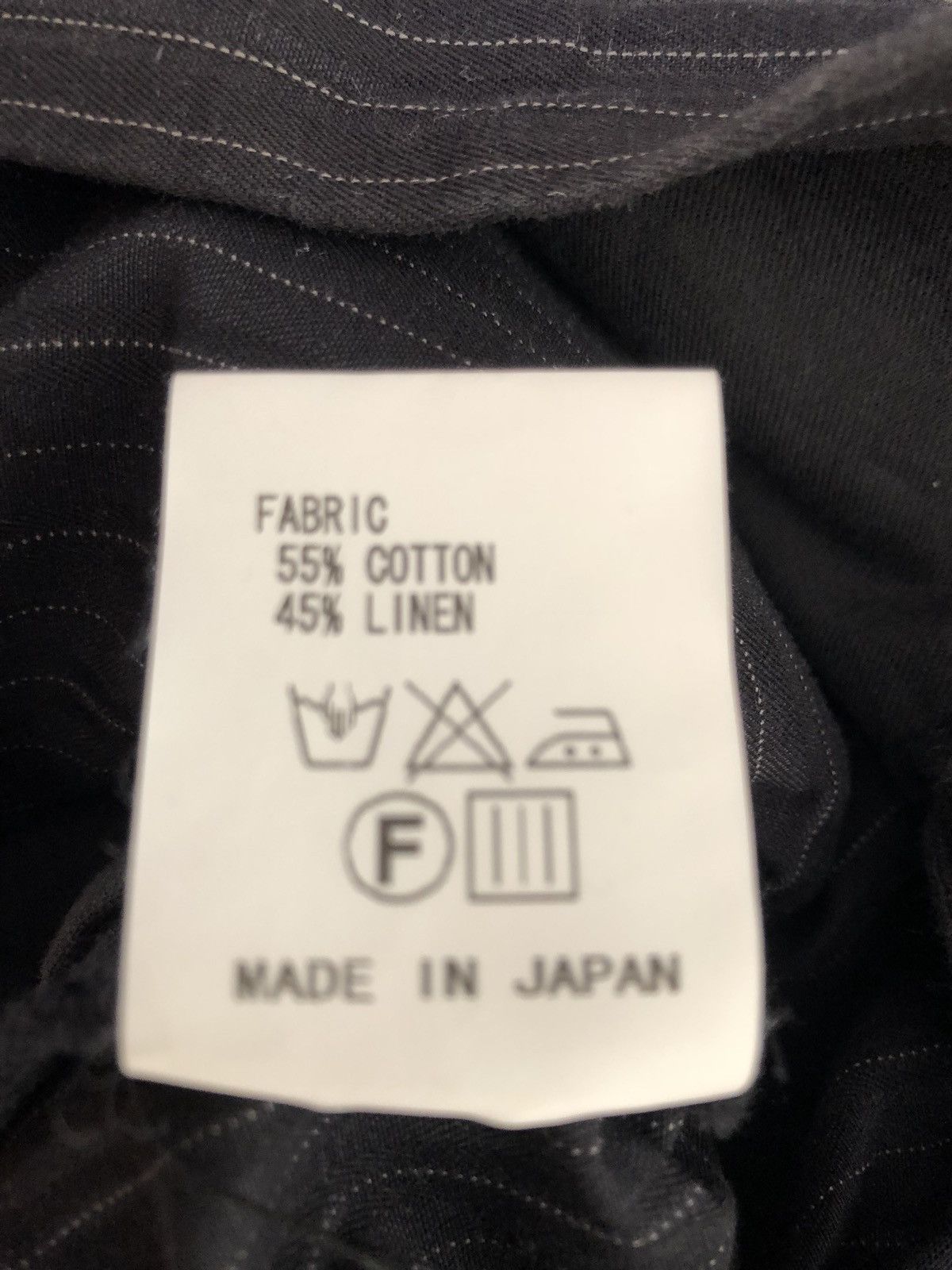 Japanese Brand UNQUARTO Made in Japan Linen Blend Draw String Striped Size US 33 - 11 Thumbnail
