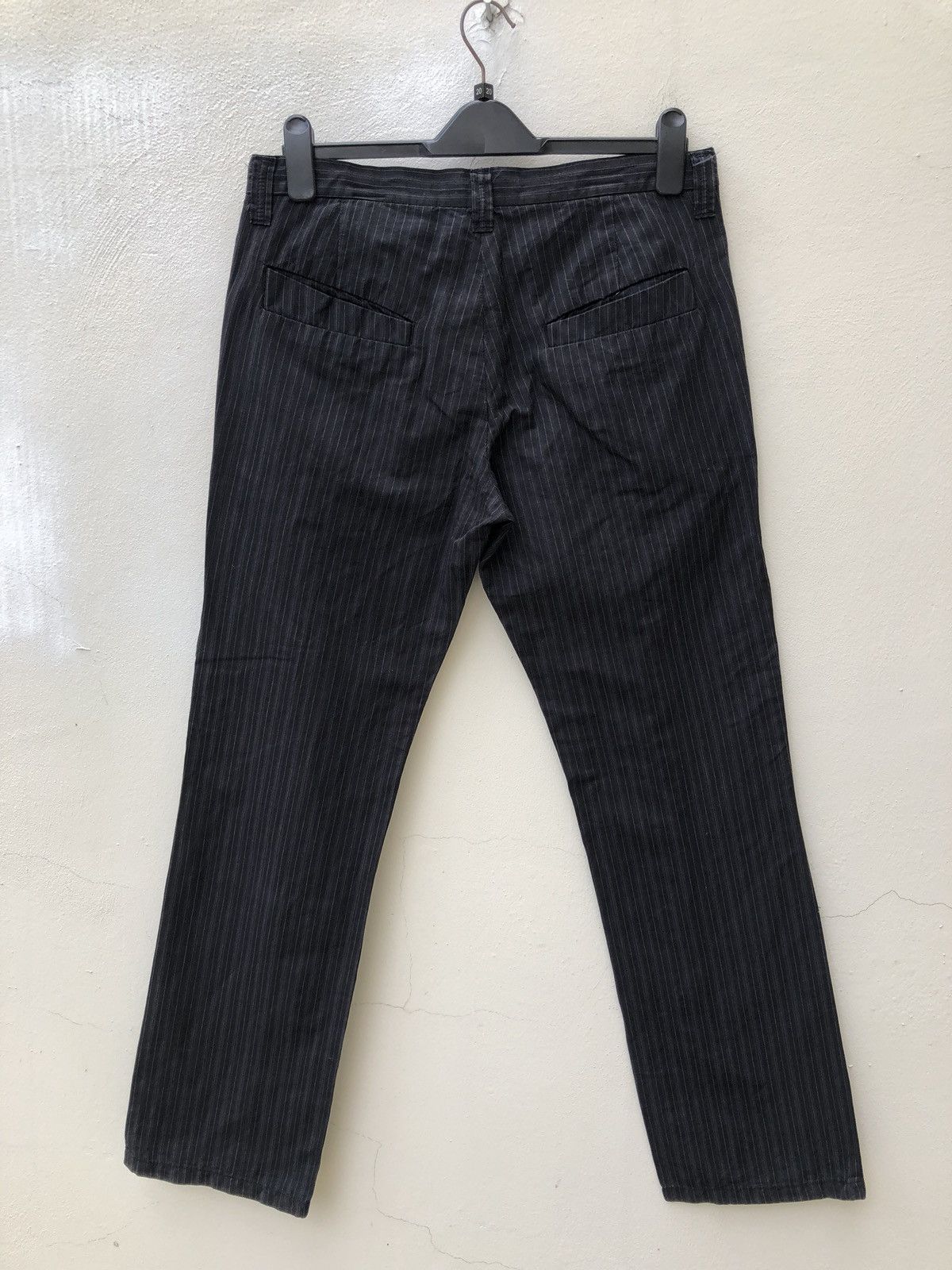 Japanese Brand UNQUARTO Made in Japan Linen Blend Draw String Striped Size US 33 - 5 Thumbnail