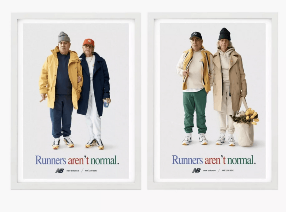 Aime Leon Dore × New Balance runners aren't normal 827 poster Yellow Navy  ald