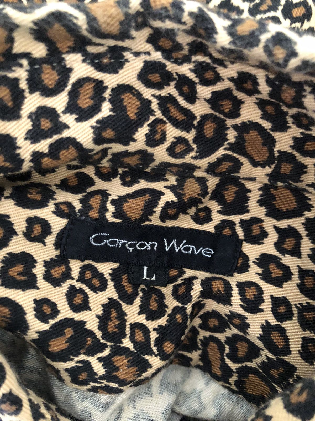 Japanese Brand Vintage 90s Garçon Wave Japan Leopard Punk Shirt Size US L / EU 52-54 / 3 - 11 Thumbnail