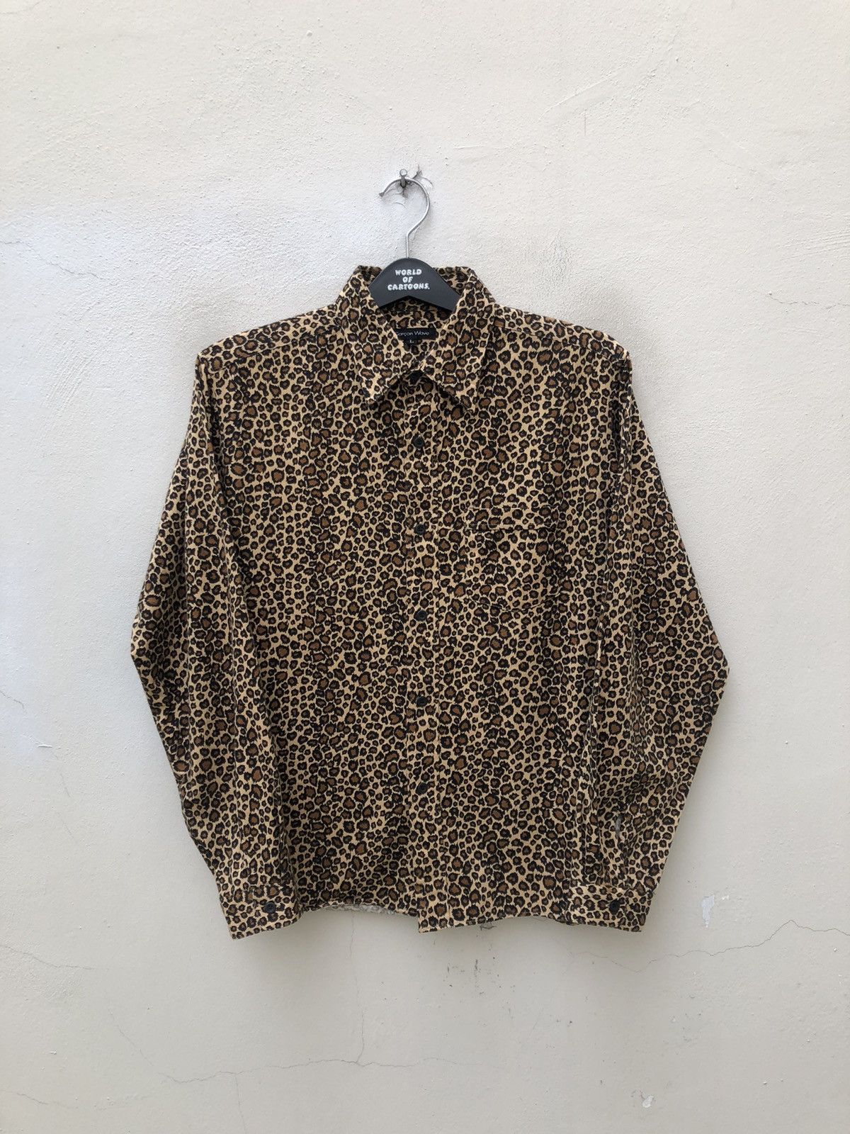 Japanese Brand Vintage 90s Garçon Wave Japan Leopard Punk Shirt Size US L / EU 52-54 / 3 - 1 Thumbnail