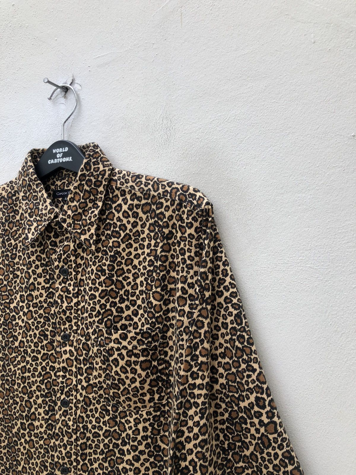 Japanese Brand Vintage 90s Garçon Wave Japan Leopard Punk Shirt Size US L / EU 52-54 / 3 - 6 Thumbnail