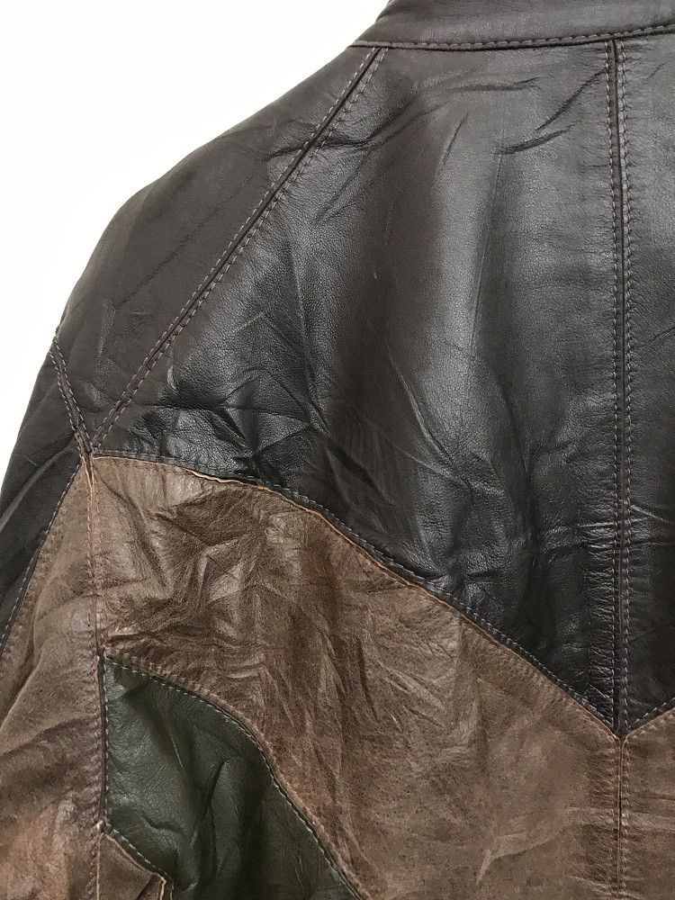 Genuine Leather eq . w Made in Italy Patchwork Lamb Skin Cafe Racer Size US M / EU 48-50 / 2 - 3 Thumbnail
