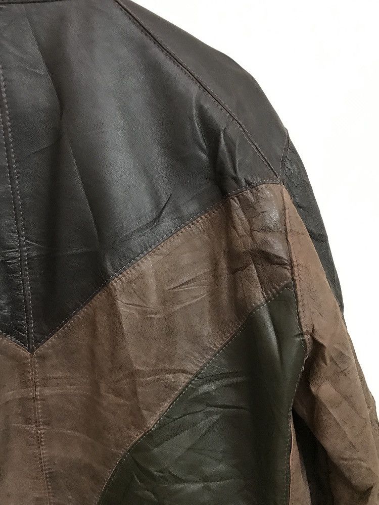 Genuine Leather eq . w Made in Italy Patchwork Lamb Skin Cafe Racer Size US M / EU 48-50 / 2 - 4 Thumbnail