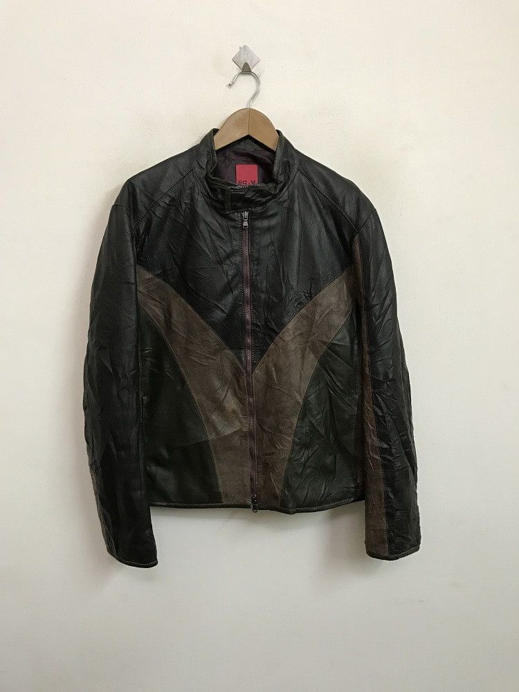 Genuine Leather eq . w Made in Italy Patchwork Lamb Skin Cafe Racer Size US M / EU 48-50 / 2 - 5 Thumbnail