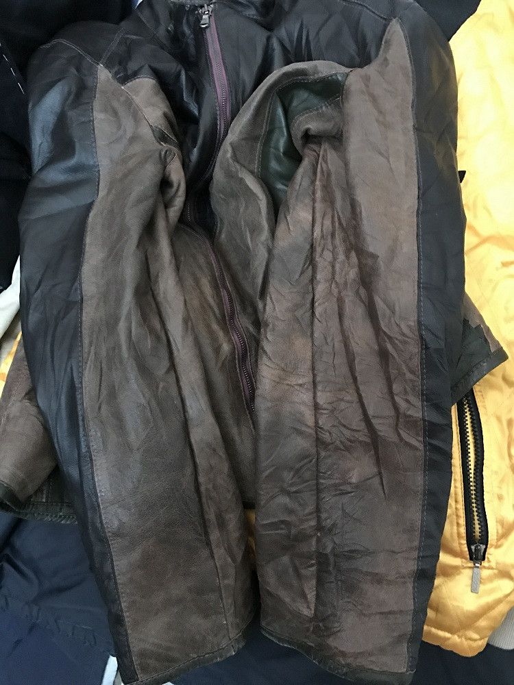 Genuine Leather eq . w Made in Italy Patchwork Lamb Skin Cafe Racer Size US M / EU 48-50 / 2 - 10 Thumbnail
