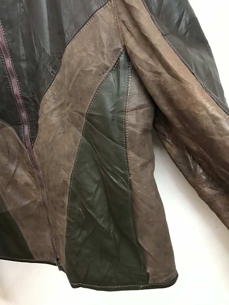 Genuine Leather eq . w Made in Italy Patchwork Lamb Skin Cafe Racer Size US M / EU 48-50 / 2 - 6 Thumbnail