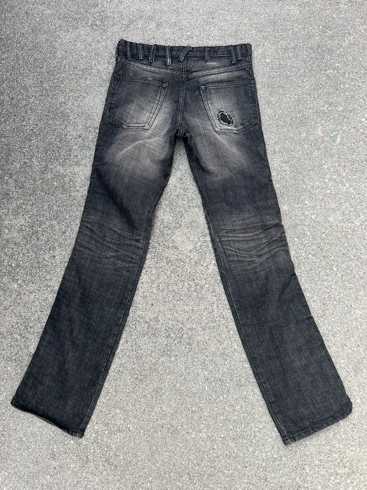 ABAHOUSE ABAHOUSE Japan Side Tape Leather Wrinkled Leg Denim Jeans Size US 30 / EU 46 - 5 Thumbnail