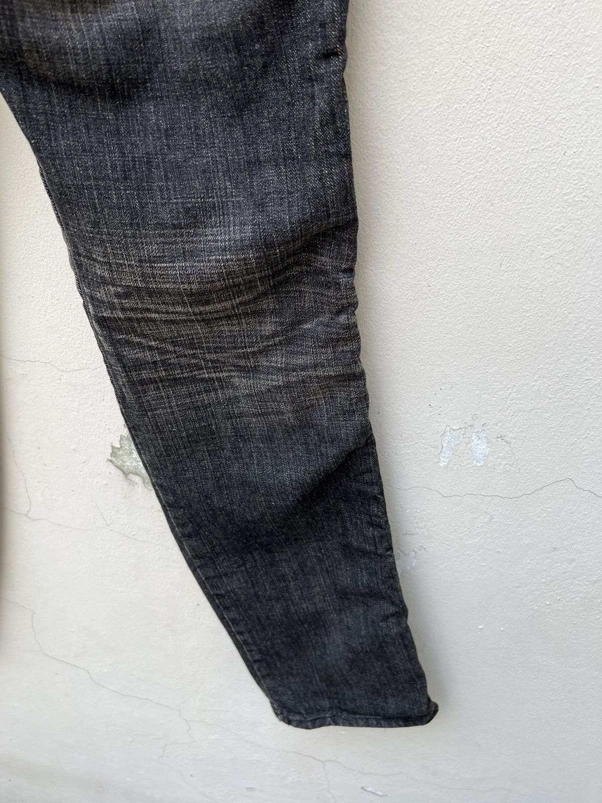 ABAHOUSE ABAHOUSE Japan Side Tape Leather Wrinkled Leg Denim Jeans Size US 30 / EU 46 - 19 Thumbnail