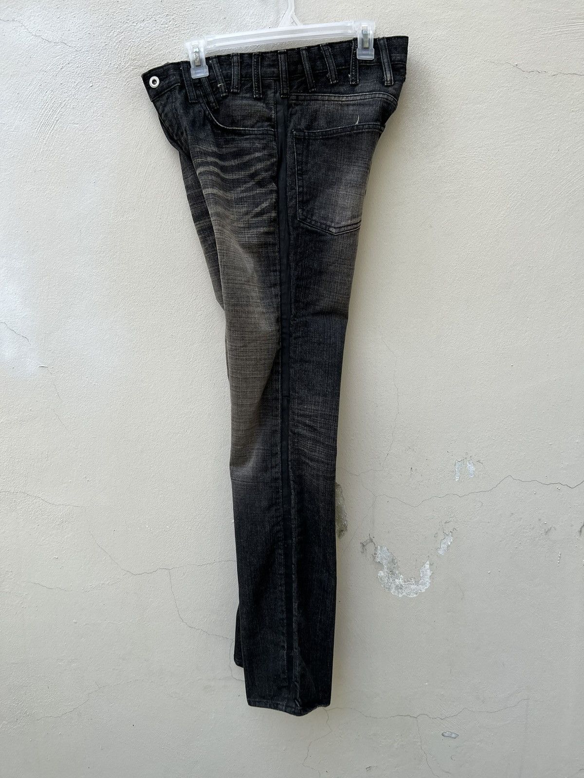 ABAHOUSE ABAHOUSE Japan Side Tape Leather Wrinkled Leg Denim Jeans Size US 30 / EU 46 - 20 Thumbnail