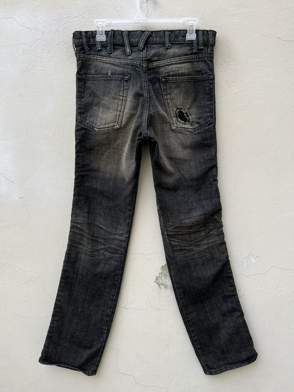 ABAHOUSE ABAHOUSE Japan Side Tape Leather Wrinkled Leg Denim Jeans Size US 30 / EU 46 - 15 Thumbnail