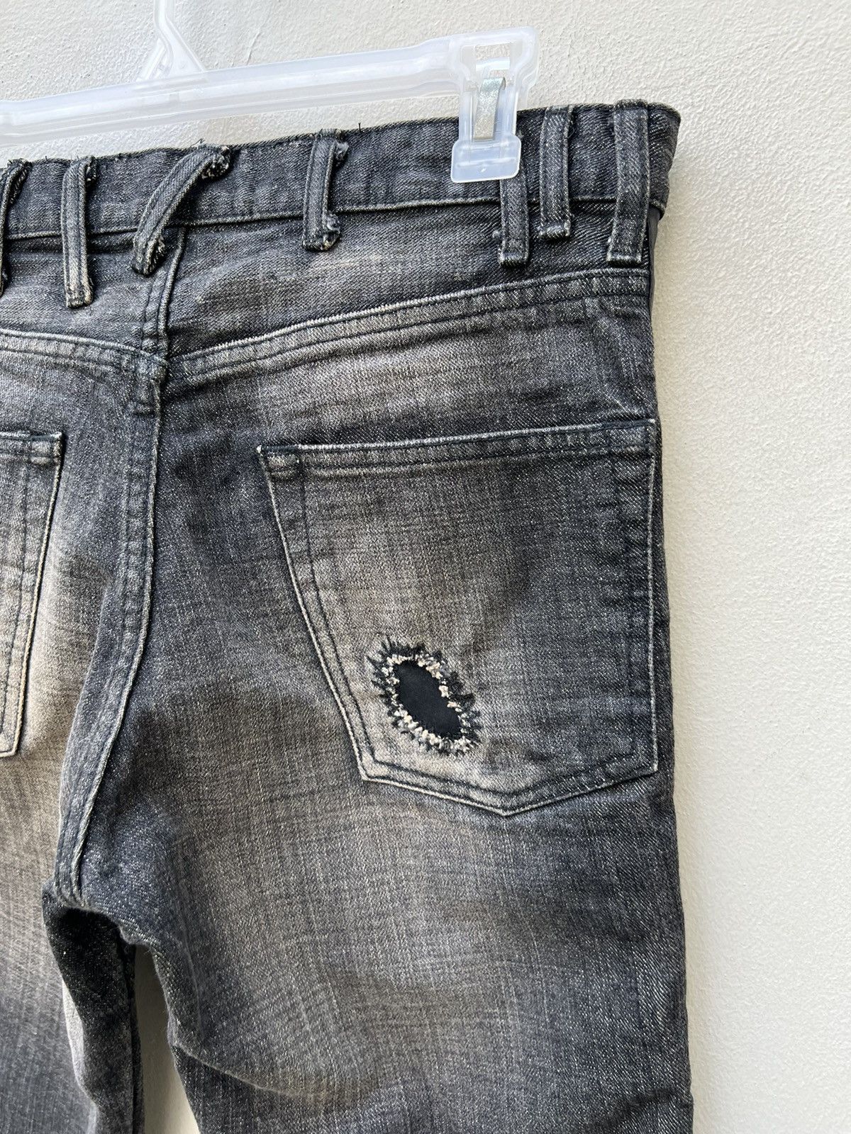 ABAHOUSE ABAHOUSE Japan Side Tape Leather Wrinkled Leg Denim Jeans Size US 30 / EU 46 - 18 Thumbnail