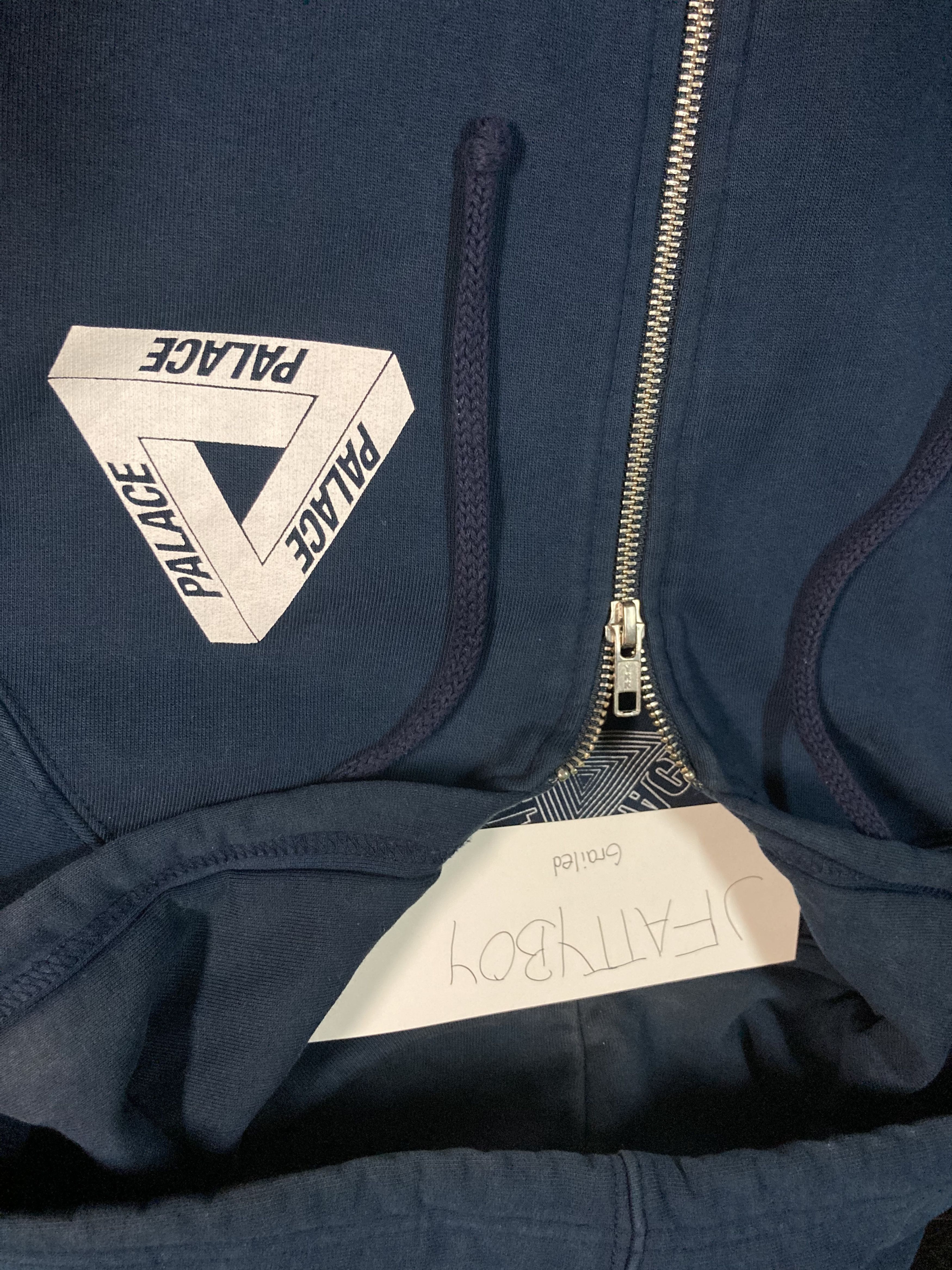Palace OG Tri-Ferg Zip Hoodie Navy