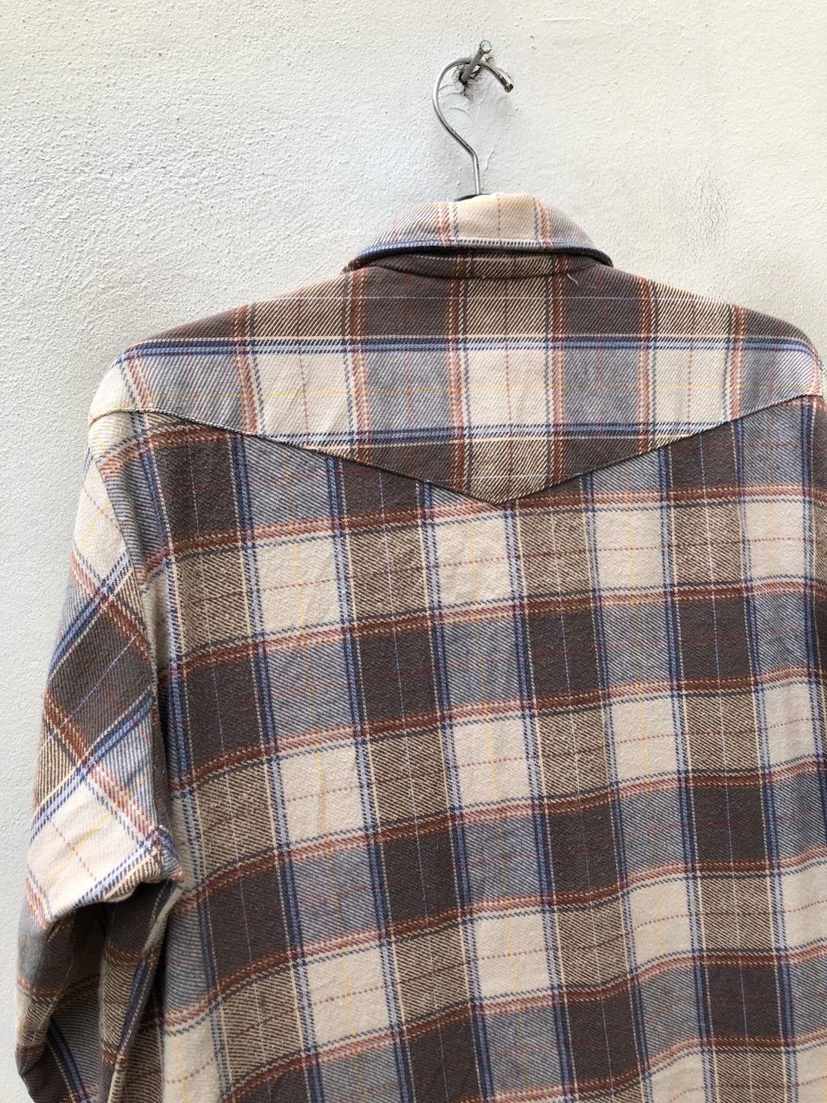 Flannel × Vintage Vintage 70s 80s Saddle King Western Flannel Shirt Size US L / EU 52-54 / 3 - 9 Thumbnail