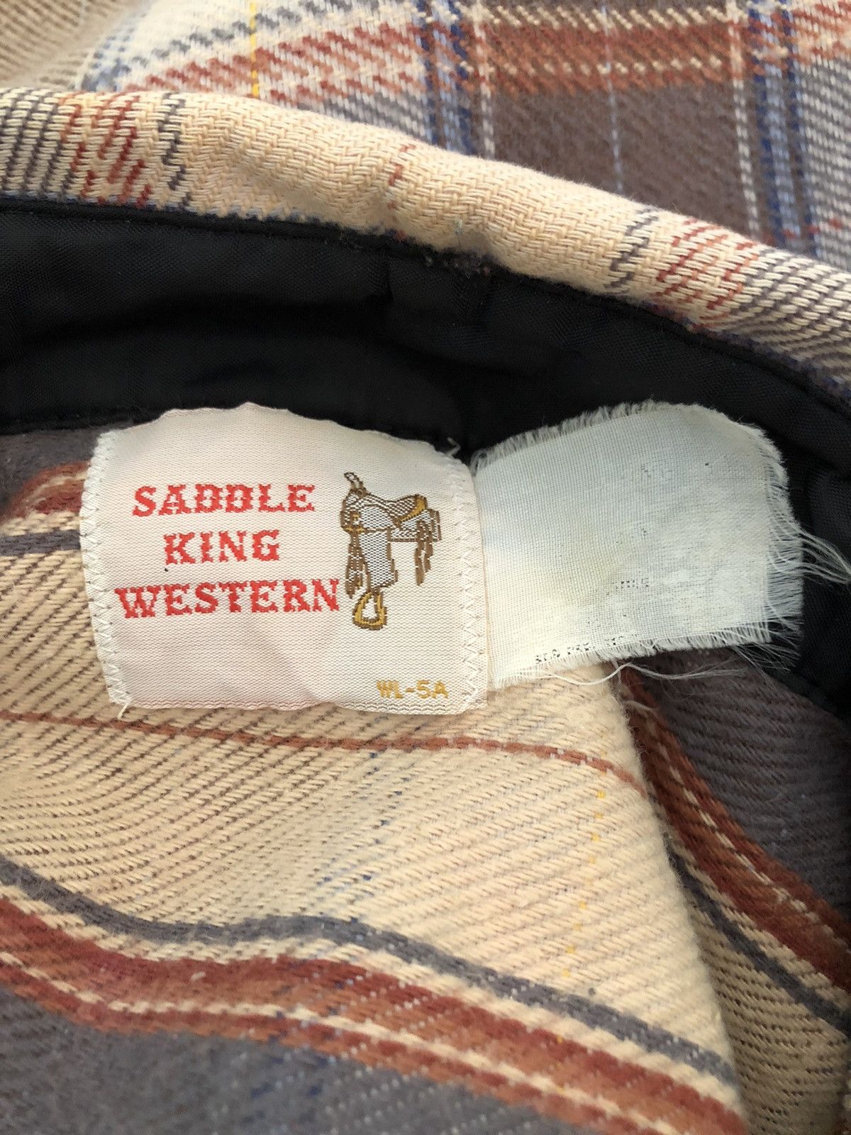 Flannel × Vintage Vintage 70s 80s Saddle King Western Flannel Shirt Size US L / EU 52-54 / 3 - 12 Thumbnail