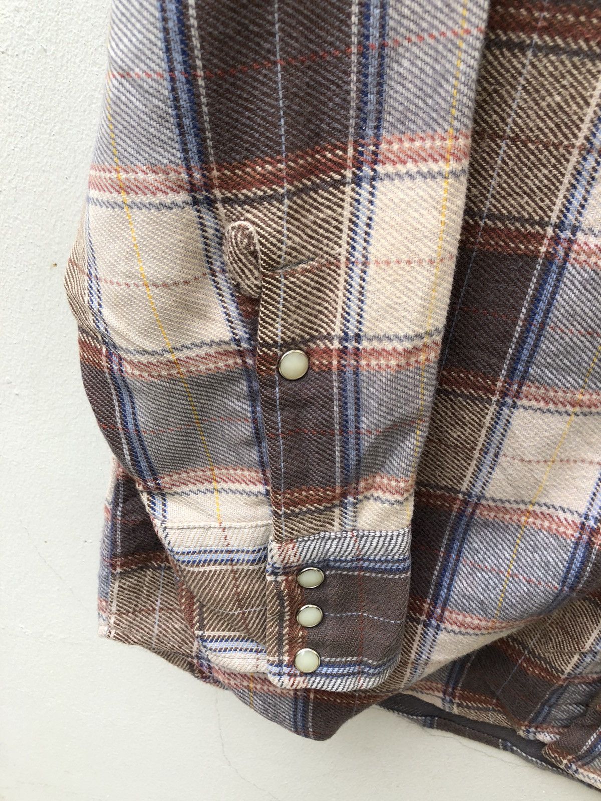 Flannel × Vintage Vintage 70s 80s Saddle King Western Flannel Shirt Size US L / EU 52-54 / 3 - 3 Thumbnail