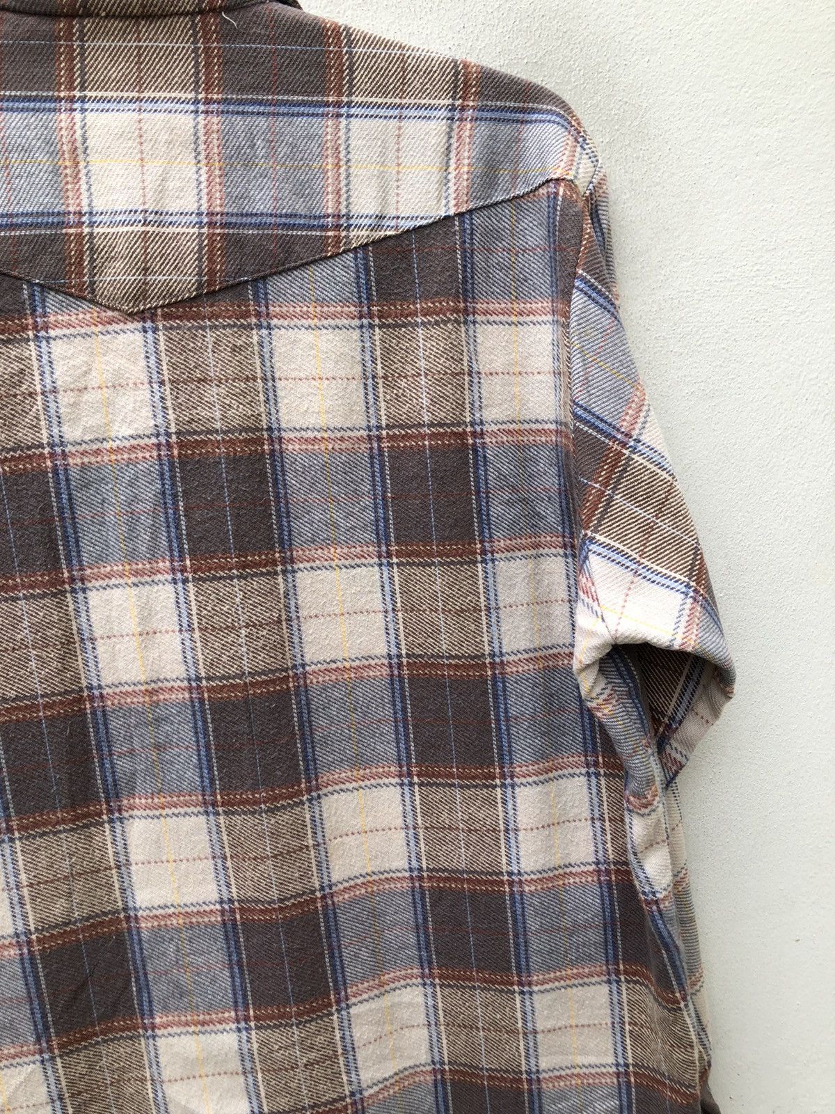Flannel × Vintage Vintage 70s 80s Saddle King Western Flannel Shirt Size US L / EU 52-54 / 3 - 10 Thumbnail