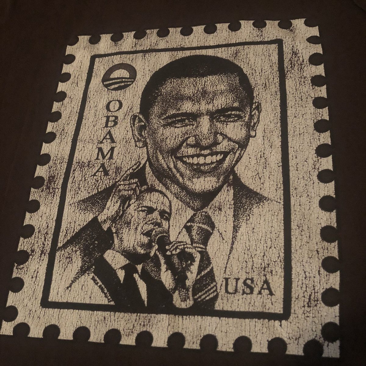 Vintage Vintage Y2K Barack Obama Change We Can Believe In Stamp Tee Size US XXL / EU 58 / 5 - 4 Thumbnail