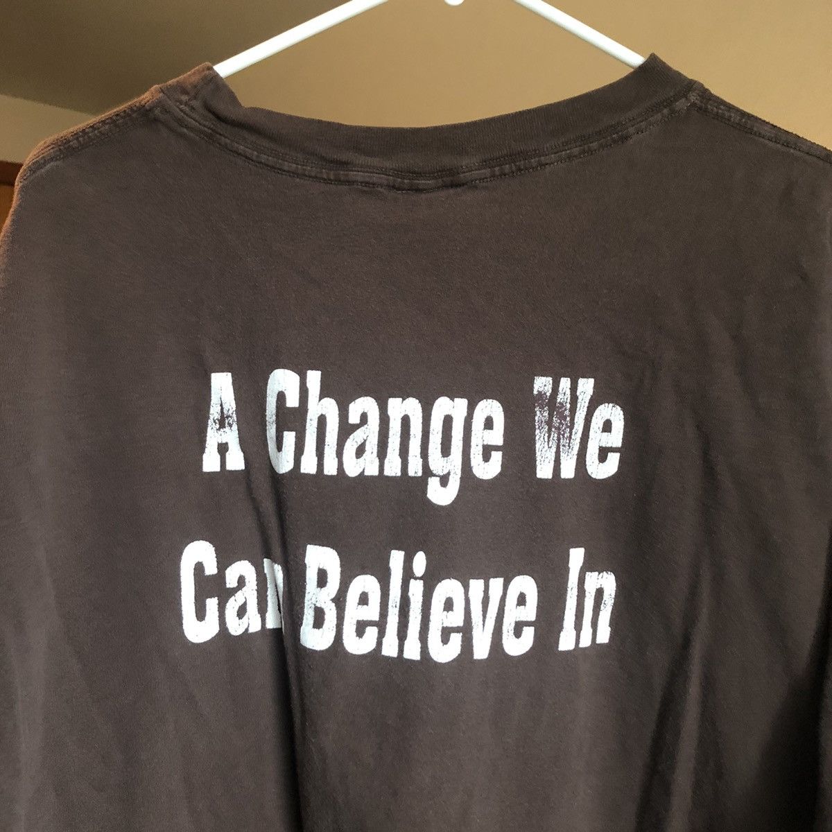 Vintage Vintage Y2K Barack Obama Change We Can Believe In Stamp Tee Size US XXL / EU 58 / 5 - 8 Thumbnail