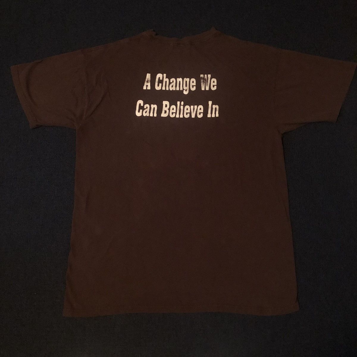 Vintage Vintage Y2K Barack Obama Change We Can Believe In Stamp Tee Size US XXL / EU 58 / 5 - 2 Thumbnail