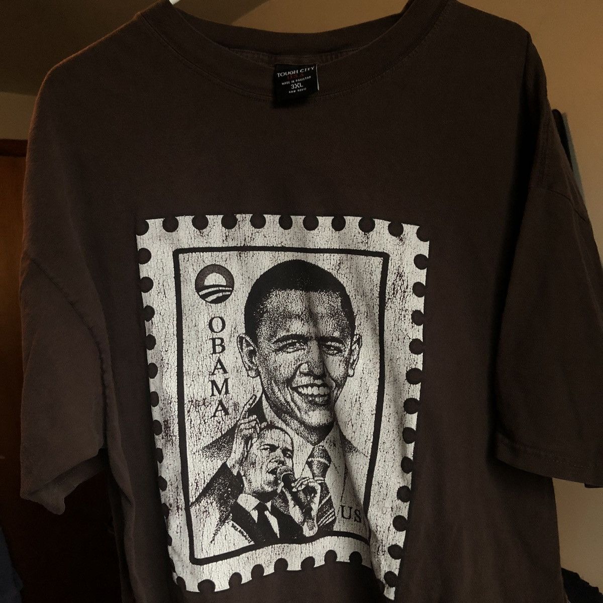 Vintage Vintage Y2K Barack Obama Change We Can Believe In Stamp Tee Size US XXL / EU 58 / 5 - 7 Thumbnail
