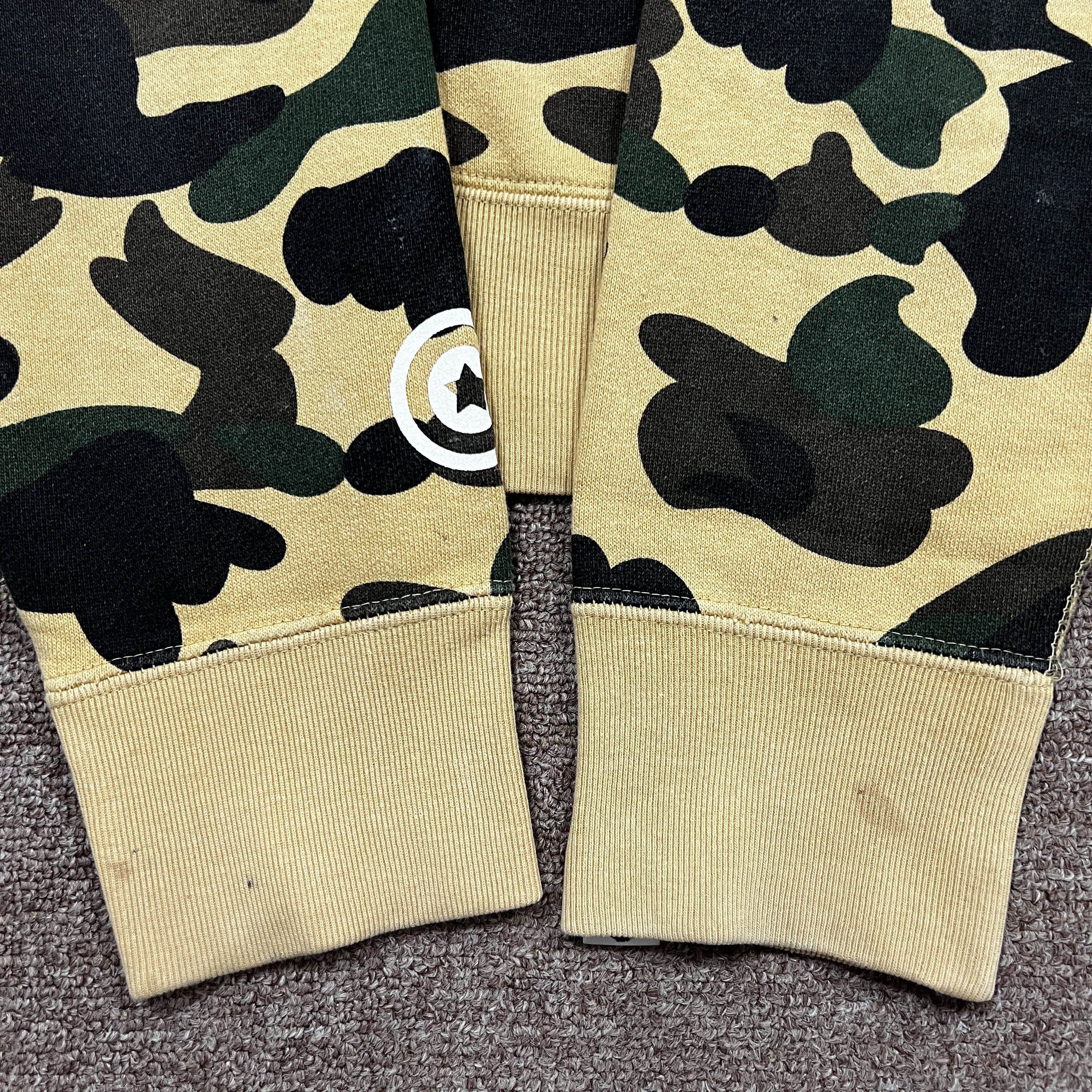 Bape Bape Yellow Camo Shark Full Zip Up Hoodie Size US S / EU 44-46 / 1 - 9 Thumbnail