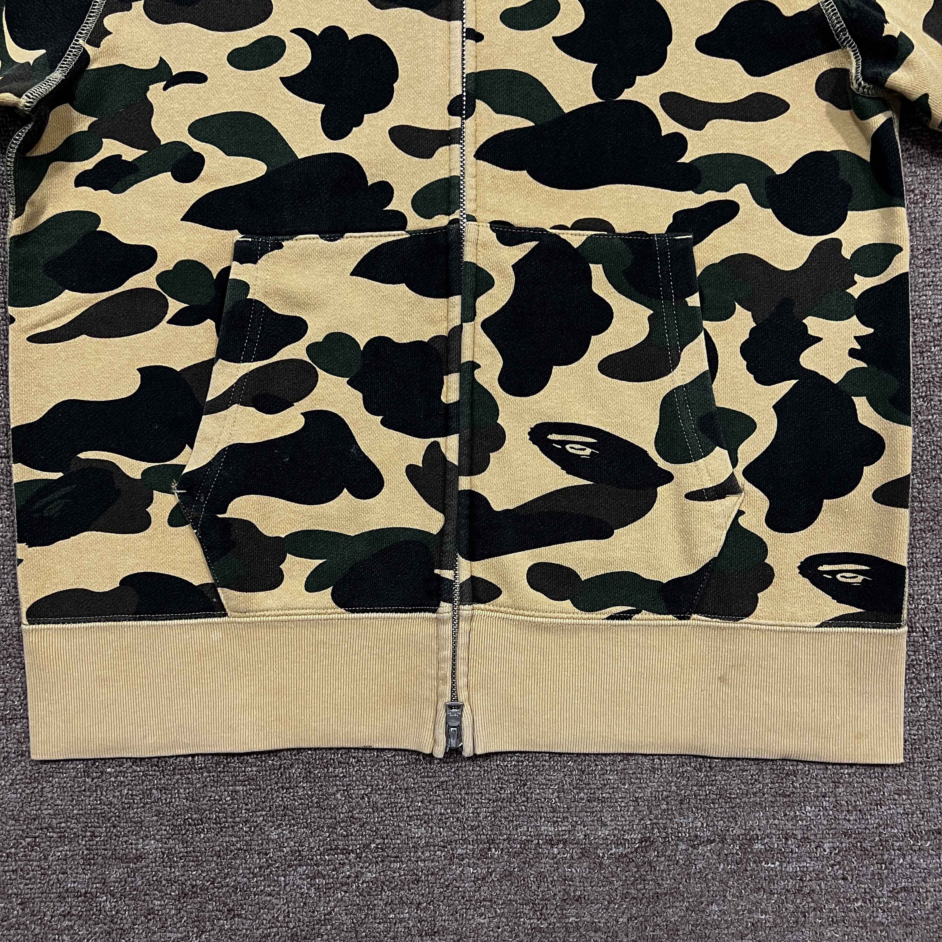 Bape Bape Yellow Camo Shark Full Zip Up Hoodie Size US S / EU 44-46 / 1 - 13 Thumbnail