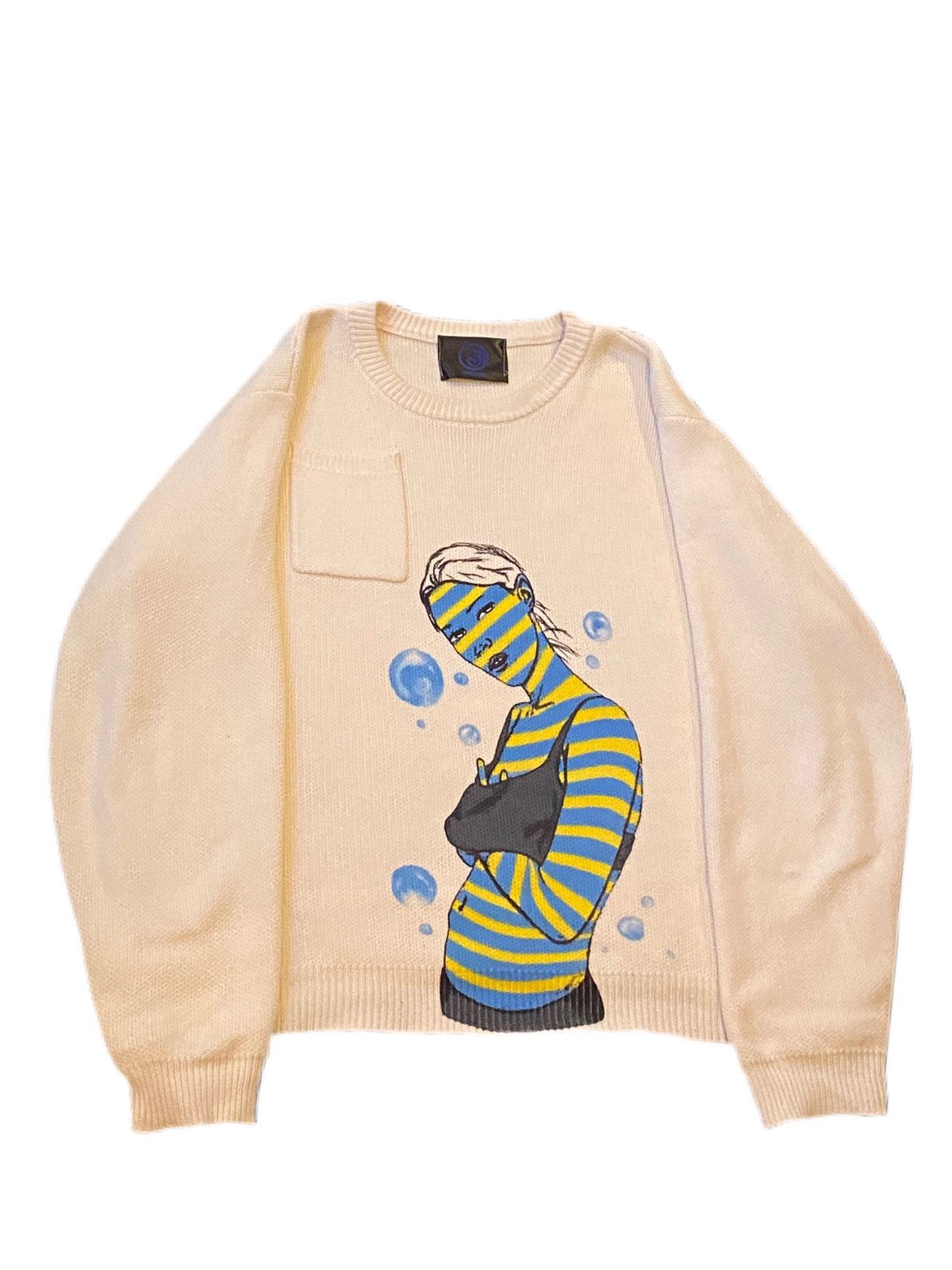 海外限定】Indigöu Nightclub Knit Sweater - トップス肩幅46cm