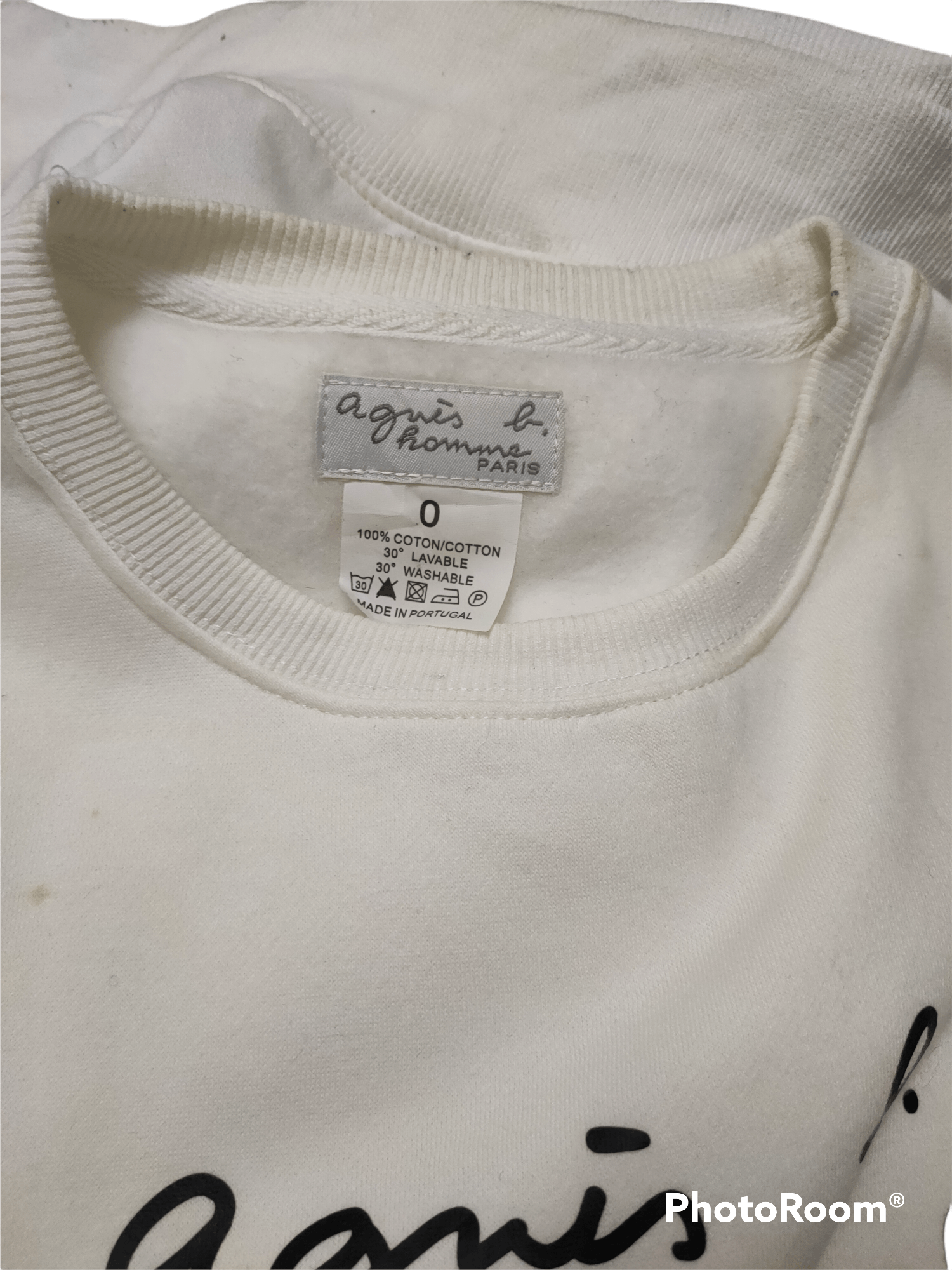 Designer × agnes b. Agnes B homme sweater Spellout logo Size US XS / EU 42 / 0 - 3 Thumbnail