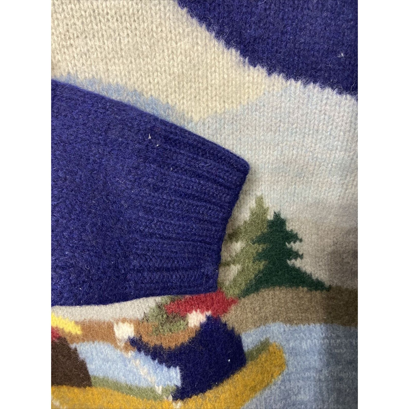 Vintage Vintage Fiori Blue 80’s Wool Sweater Outdoor Canoe S/M Knit Size US S / EU 44-46 / 1 - 4 Thumbnail