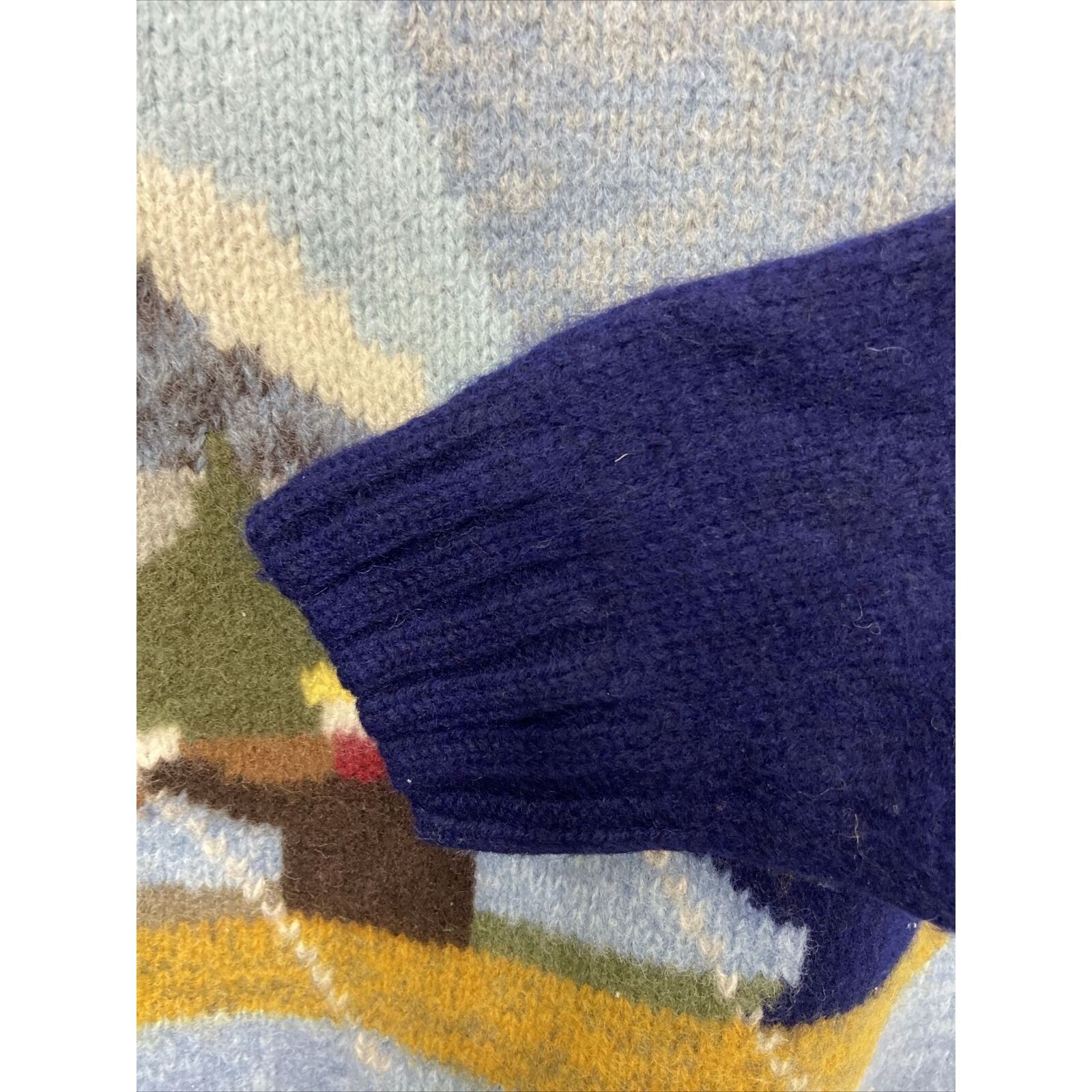 Vintage Vintage Fiori Blue 80’s Wool Sweater Outdoor Canoe S/M Knit Size US S / EU 44-46 / 1 - 3 Thumbnail