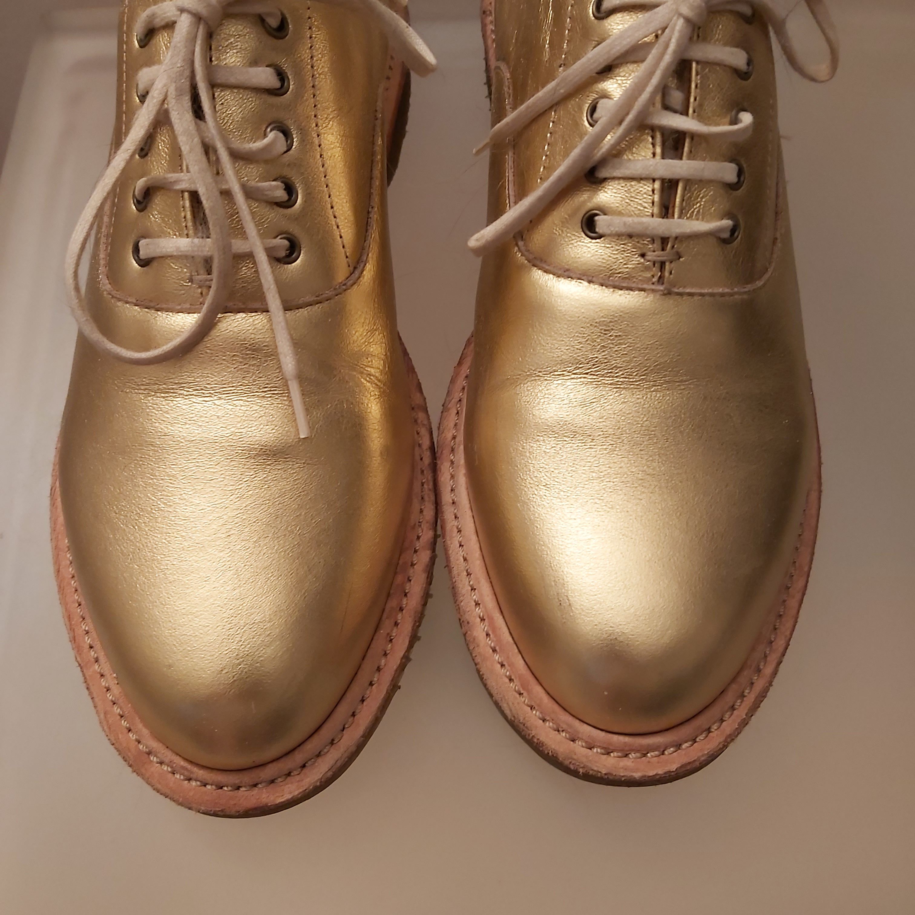 Comme Des Garçons Dr Martens Bennett gold Laced shoes - Footwear