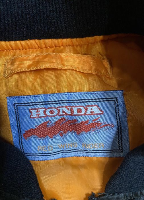 Vintage Vintage Honda Red Wing Rider Racing Staff Bomber Jacket | Grailed
