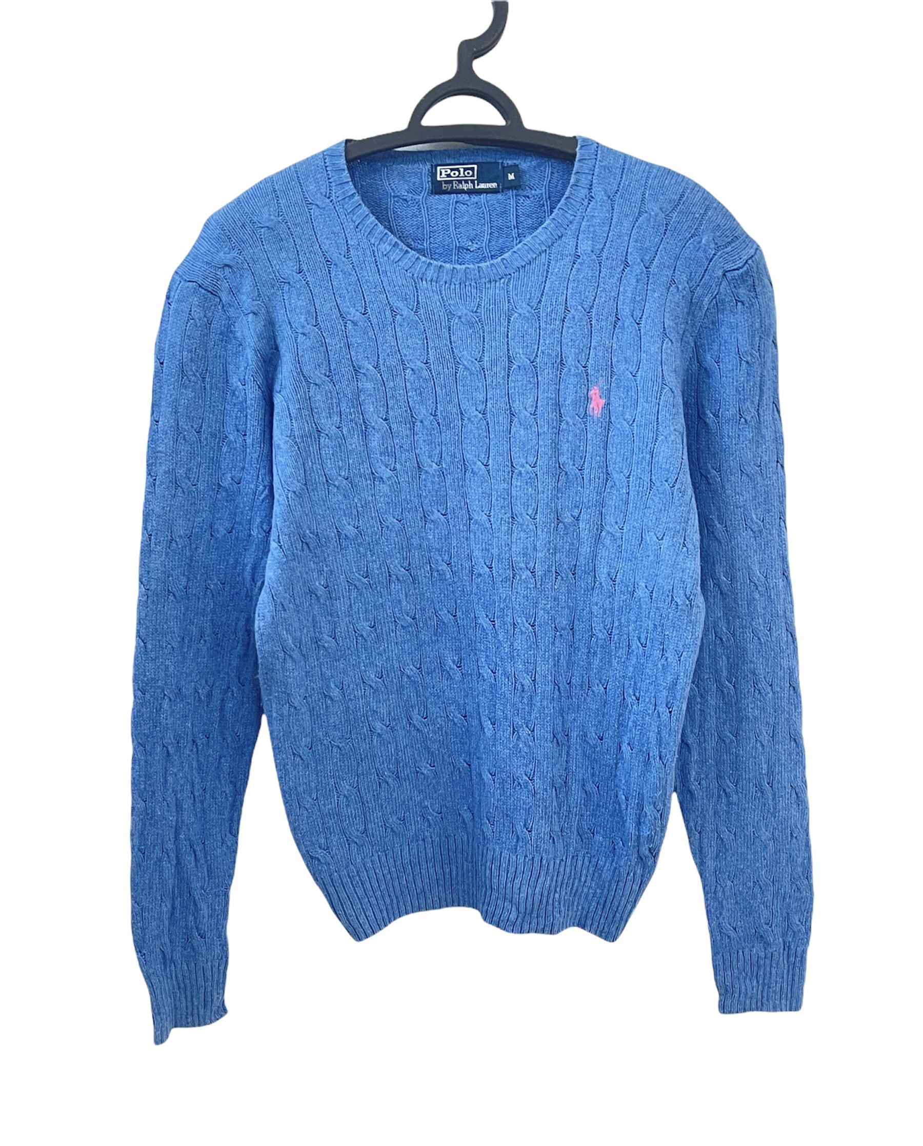 Polo Ralph Lauren 🔥 Pink poney Cable Sweater jumper Silk polo Lauren size M Size US M / EU 48-50 / 2 - 1 Thumbnail