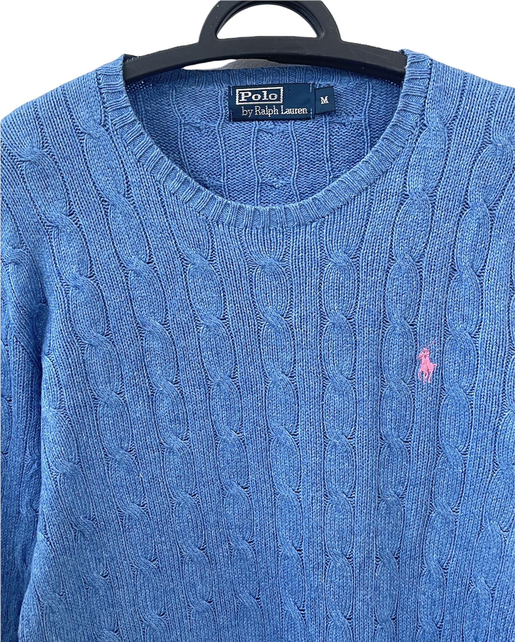 Polo Ralph Lauren 🔥 Pink poney Cable Sweater jumper Silk polo Lauren size M Size US M / EU 48-50 / 2 - 3 Thumbnail