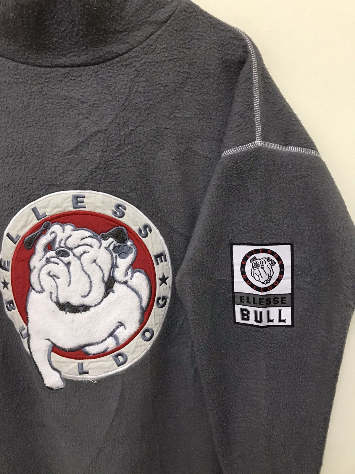 Ellesse × Goldwin Vintage Ellesse Goldwin Bulldog Fleece Sweatshirt Size US L / EU 52-54 / 3 - 7 Thumbnail