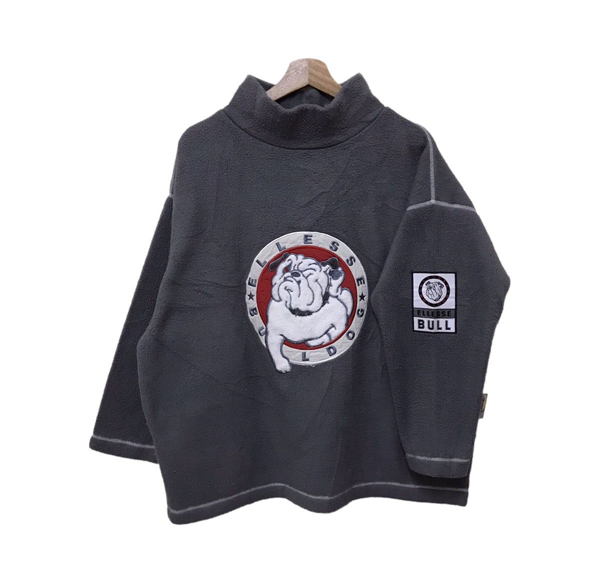 Ellesse × Goldwin Vintage Ellesse Goldwin Bulldog Fleece Sweatshirt Size US L / EU 52-54 / 3 - 3 Thumbnail