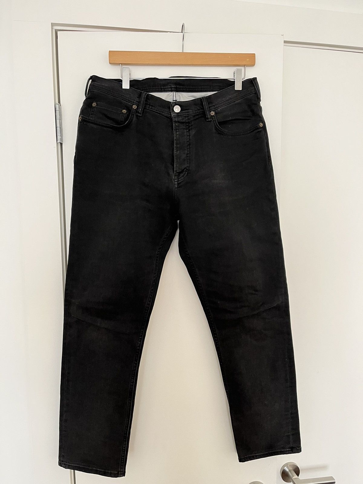 Acne Studios 1989 Wide-fit Jeans, Grime Black | Grailed