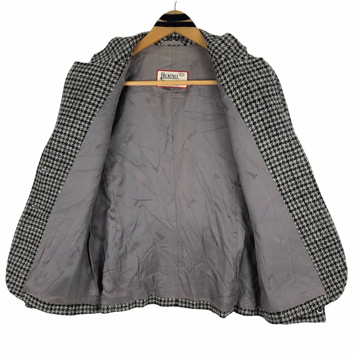 Herno Herno Confezioni Di Lusso Houndstooth Pattern Blazer Size 42S - 7 Thumbnail