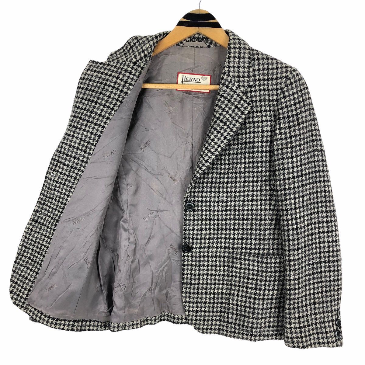 Herno Herno Confezioni Di Lusso Houndstooth Pattern Blazer Size 42S - 6 Thumbnail