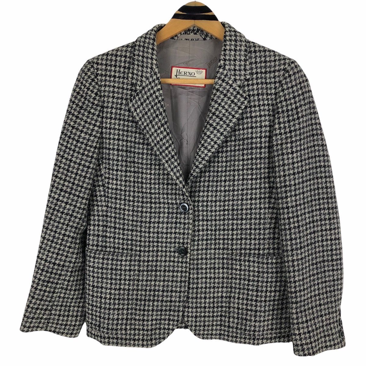 Herno Herno Confezioni Di Lusso Houndstooth Pattern Blazer Size 42S - 1 Thumbnail